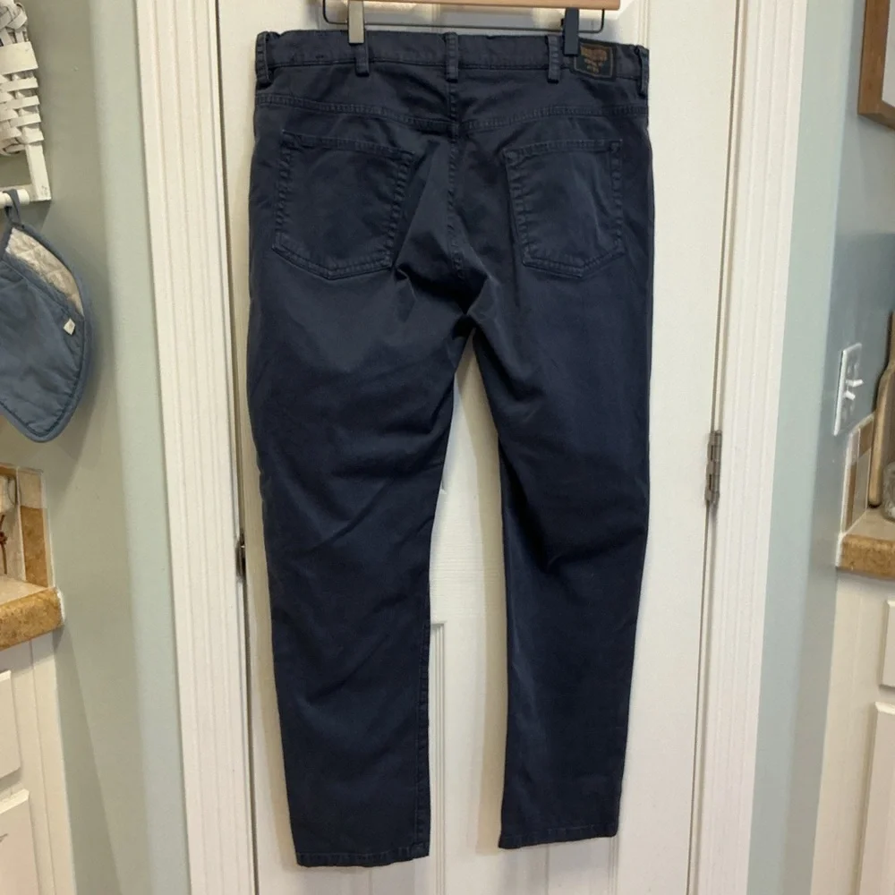 Brooks Brothers Men’s SZ 38/30 Slim Fit Stretch Cotton Garment Dyed Pants Navy
